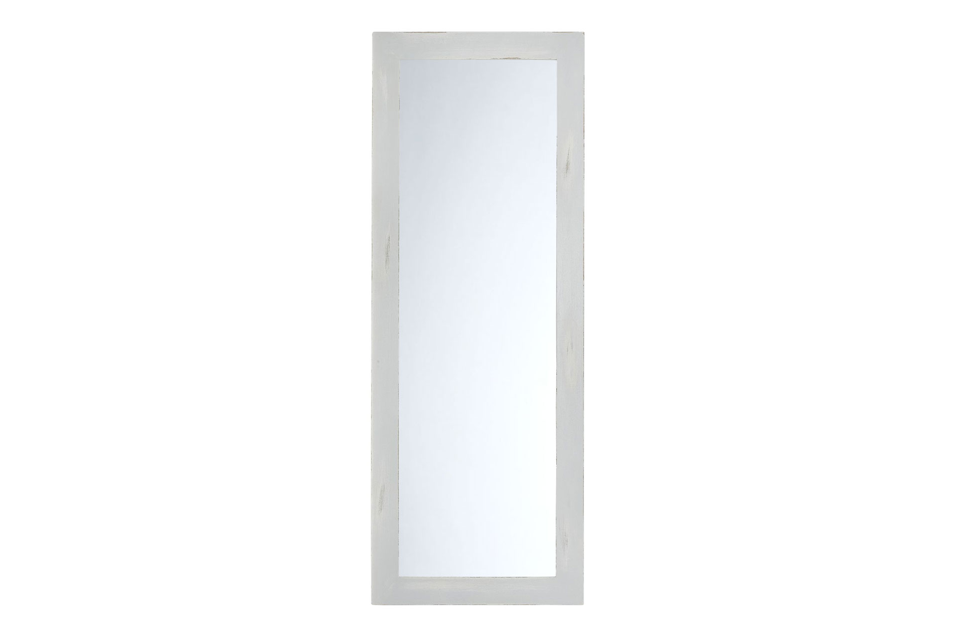 Wandspiegel Modell Moon Grey, Form: rechteckig Spiegel: Facettenspiegel, Shabby-Chic Style, Raum: Flur, Innenbereich, Schlafzimmer, Wohnzimmer, Frontansicht, Rahmen mit Spiegel