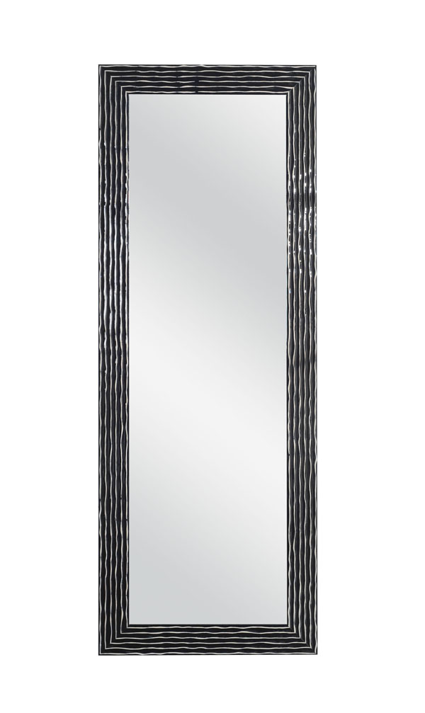 Bodenspiegel Modell Elisa, Farbe: glänzend schwarz lackiert, Style modern, Hochformat