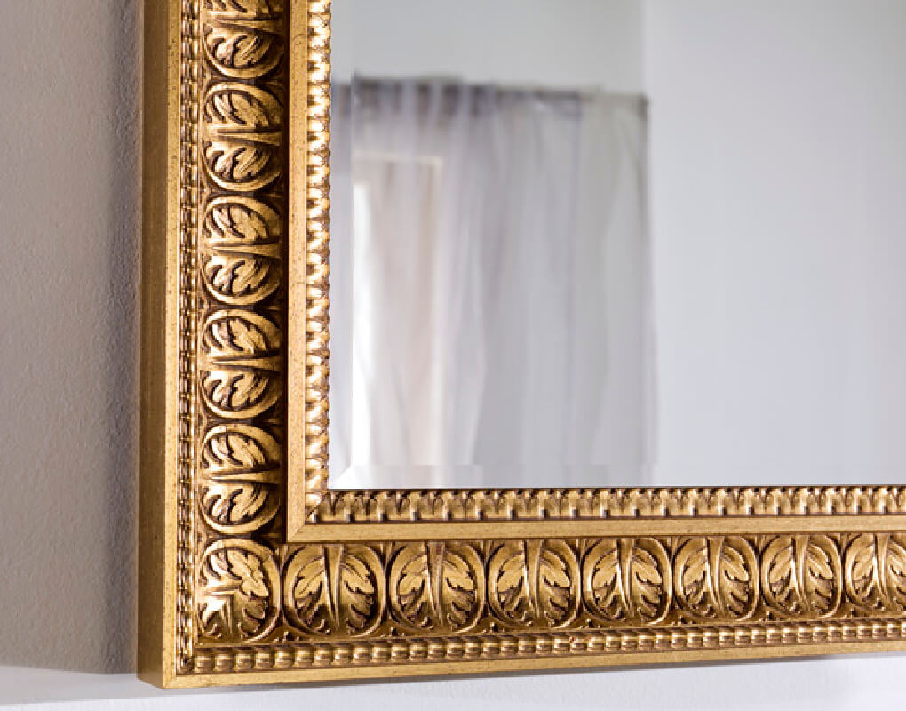 Goldener Spiegel "Avignon", Detail Blattmuster