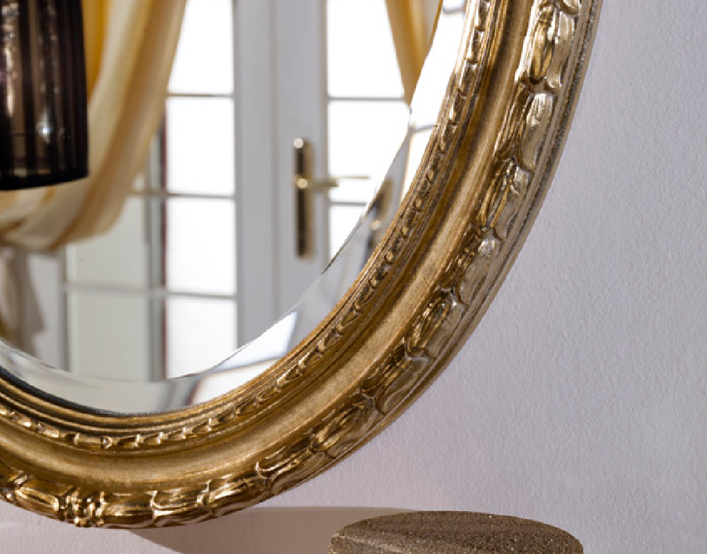 Goldener Spiegel "San Sebastian", Rahmendetail außen