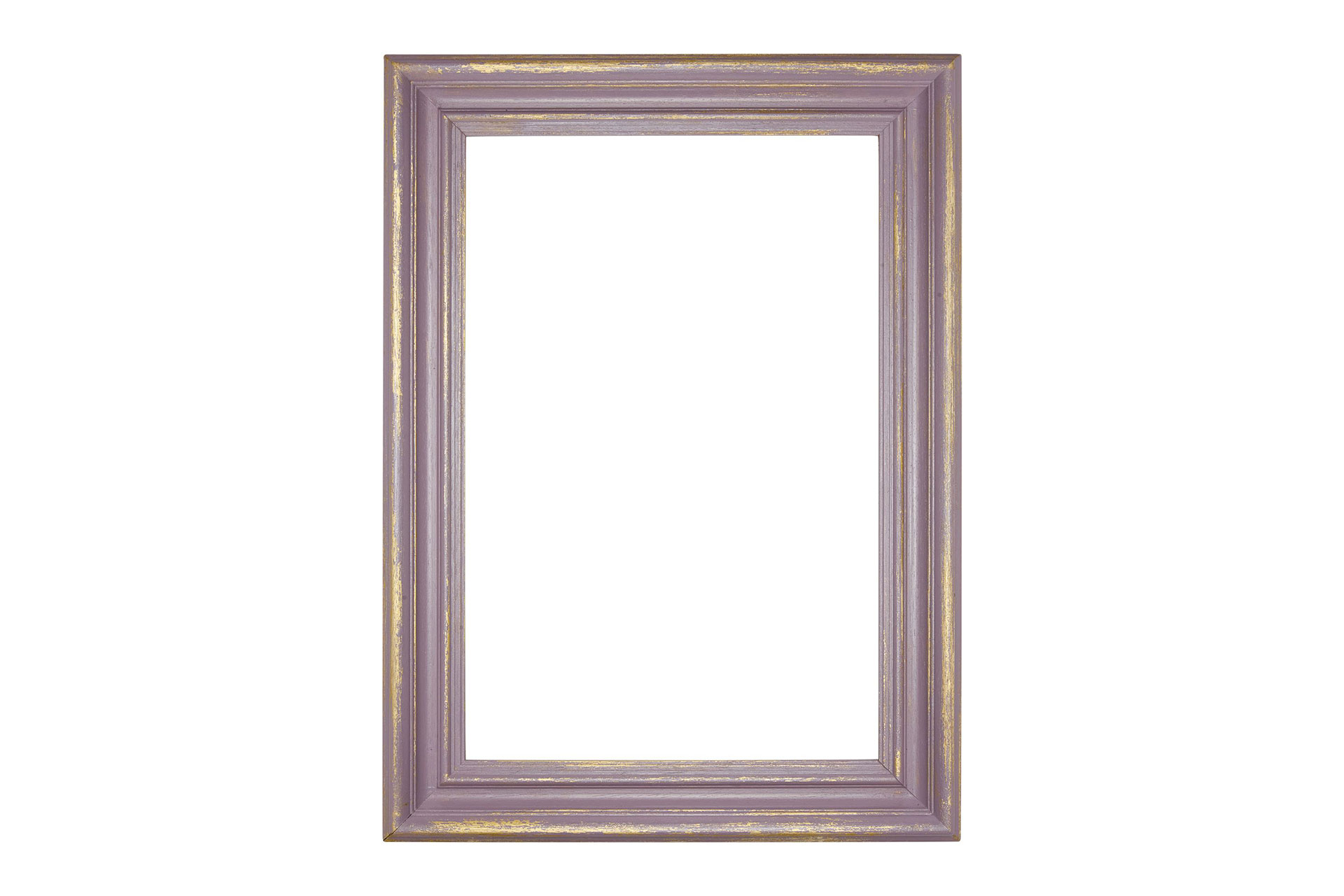 Wandspiegel Modell Rochefort, Gold/Pastellviolett , Form: rechteckig Herstellung: by ASR-Rahmendesign Material: Holz, Wandspiegel, Shabby-Chic, Ansicht, Ansicht Rahmen