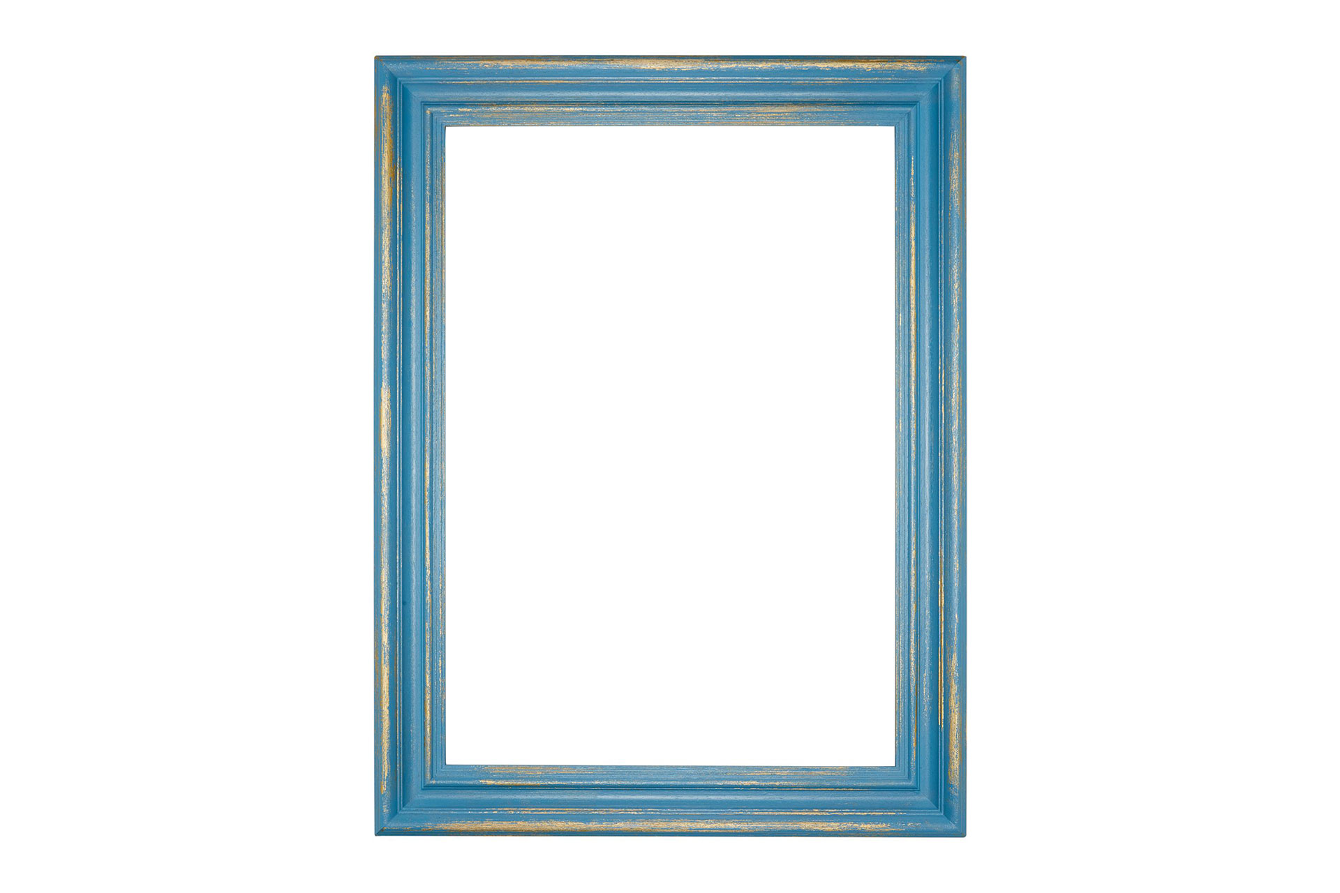 Wandspiegel Modell Le Havre, Gold/Hellblau Form: rechteckig Herstellung: by ASR-Rahmendesign Material: Holz, Wandspiegel, Shabby-Chic, Rahmen ohne Spiegel