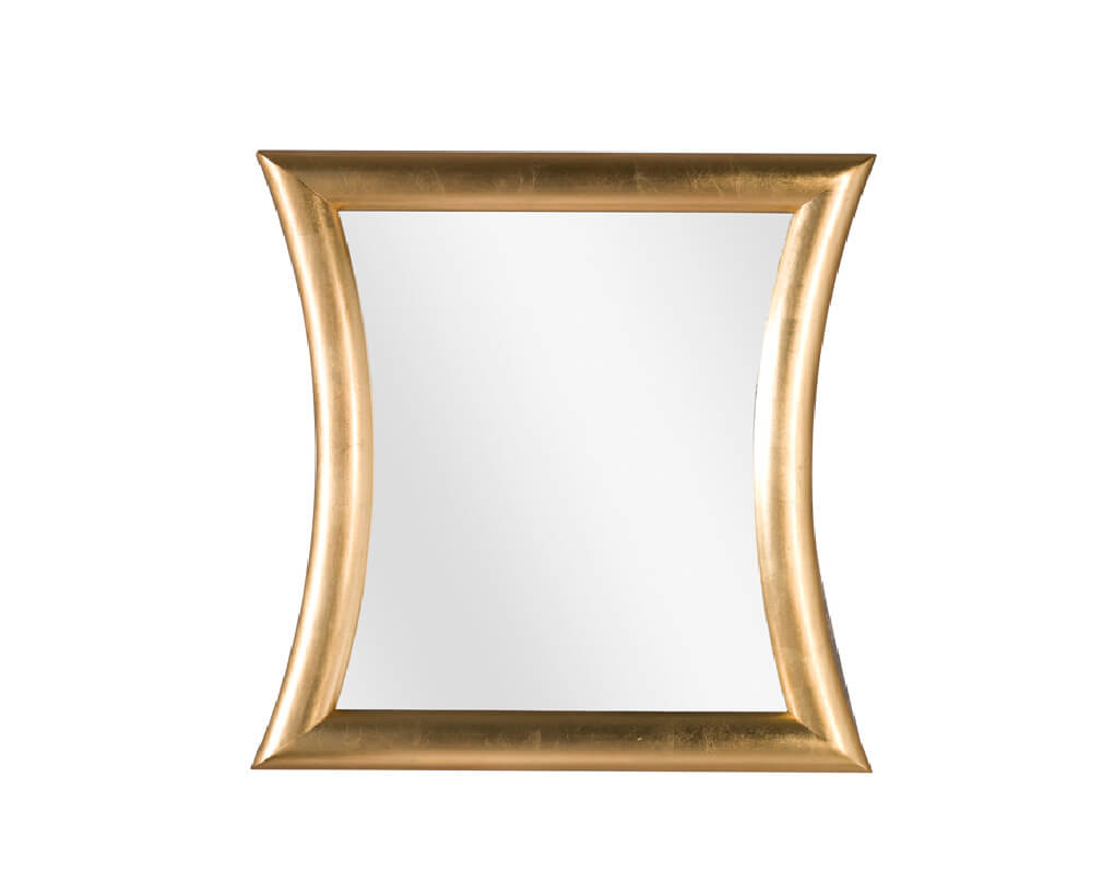 Goldener Spiegel "Nova Gorica" mit konkaver Form, Hochformat