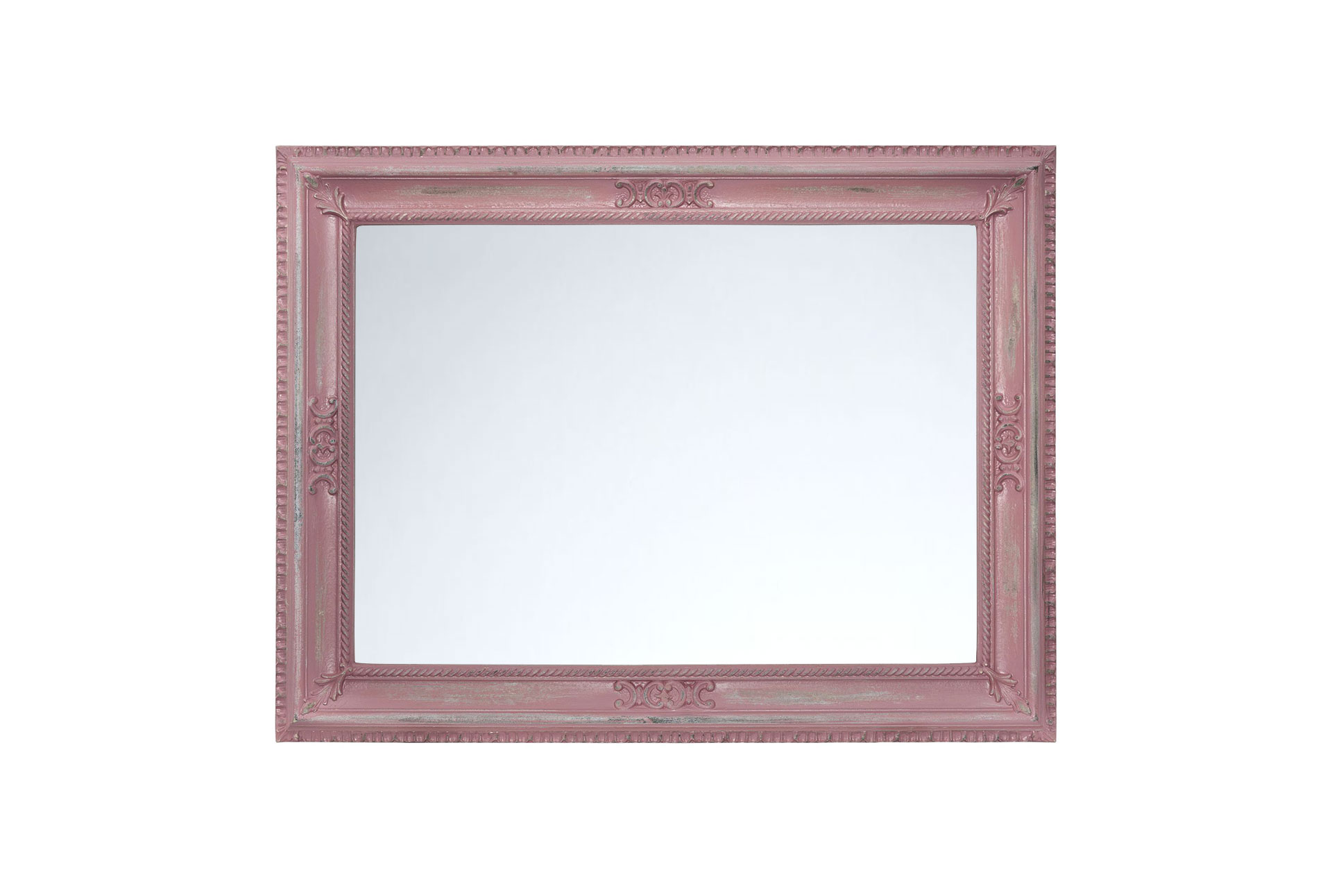 Wandspiegel Modell Grenoble, altrosa, recheckig, Querformat Rahmen mit Spiegel