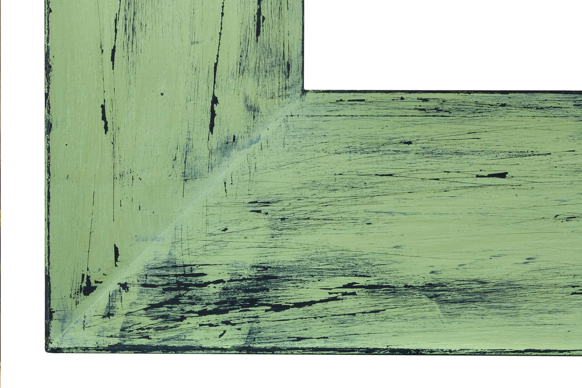 Wand Spiegel Modell Murray, Industrial Style, Finishing: Wachstechnik, Spiegel: Facettenspiegel,  Style: klassisch, modern, Farbe: Black velvet / grün gemischt, Raum: Innenbereich, Auschnitt Ecke