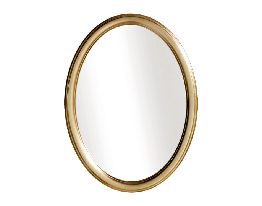 Ovaler goldener Spiegel "Linz" hoch