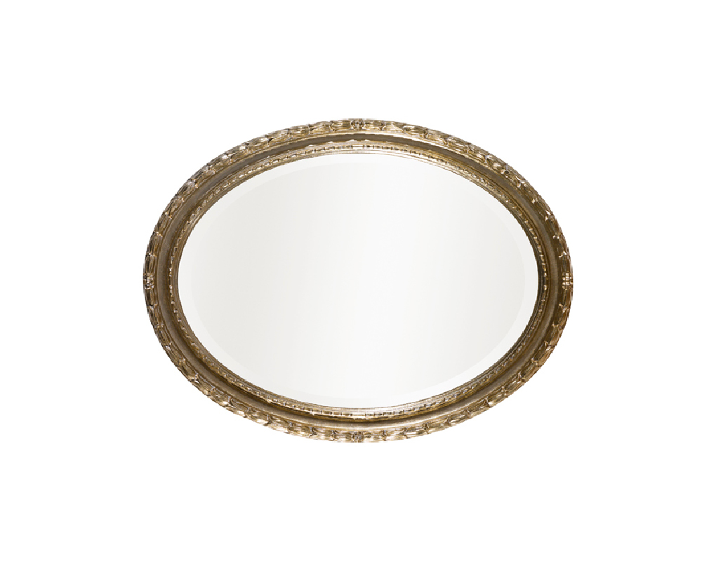 Goldener ovaler Spiegel "San Sebastian", Querformat