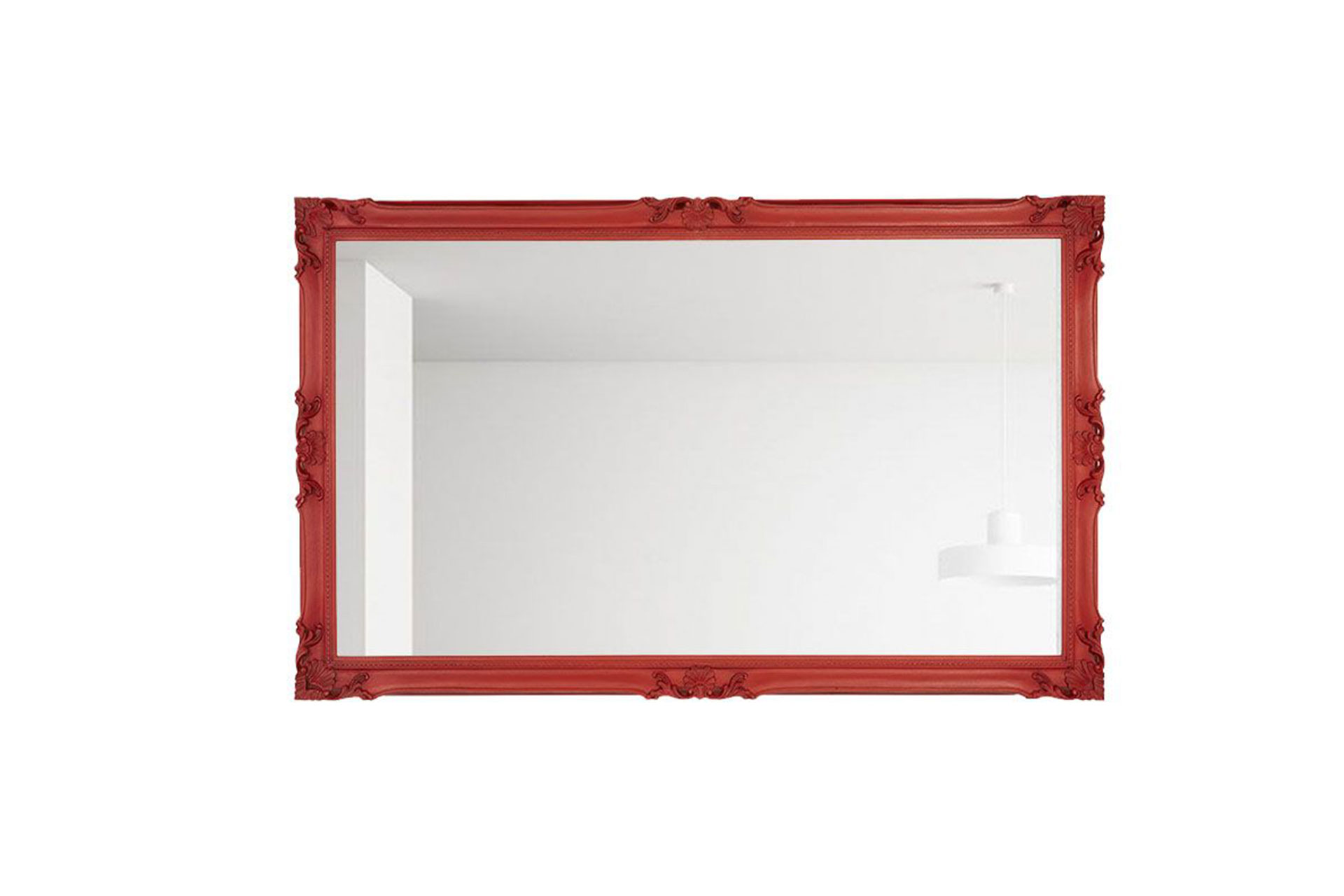  Wandspiegel Modell Brietta, Finishing: black wax Farbe: Warm red Größe außen: 83 cm x 143 cm x 5,5cm Herstellung: by ASR-Rahmendesign Material: Holz und Zellstoff Raum: Innenbereich, Schlafzimmer, Wohnzimmer Spiegel: Facettenspiegel