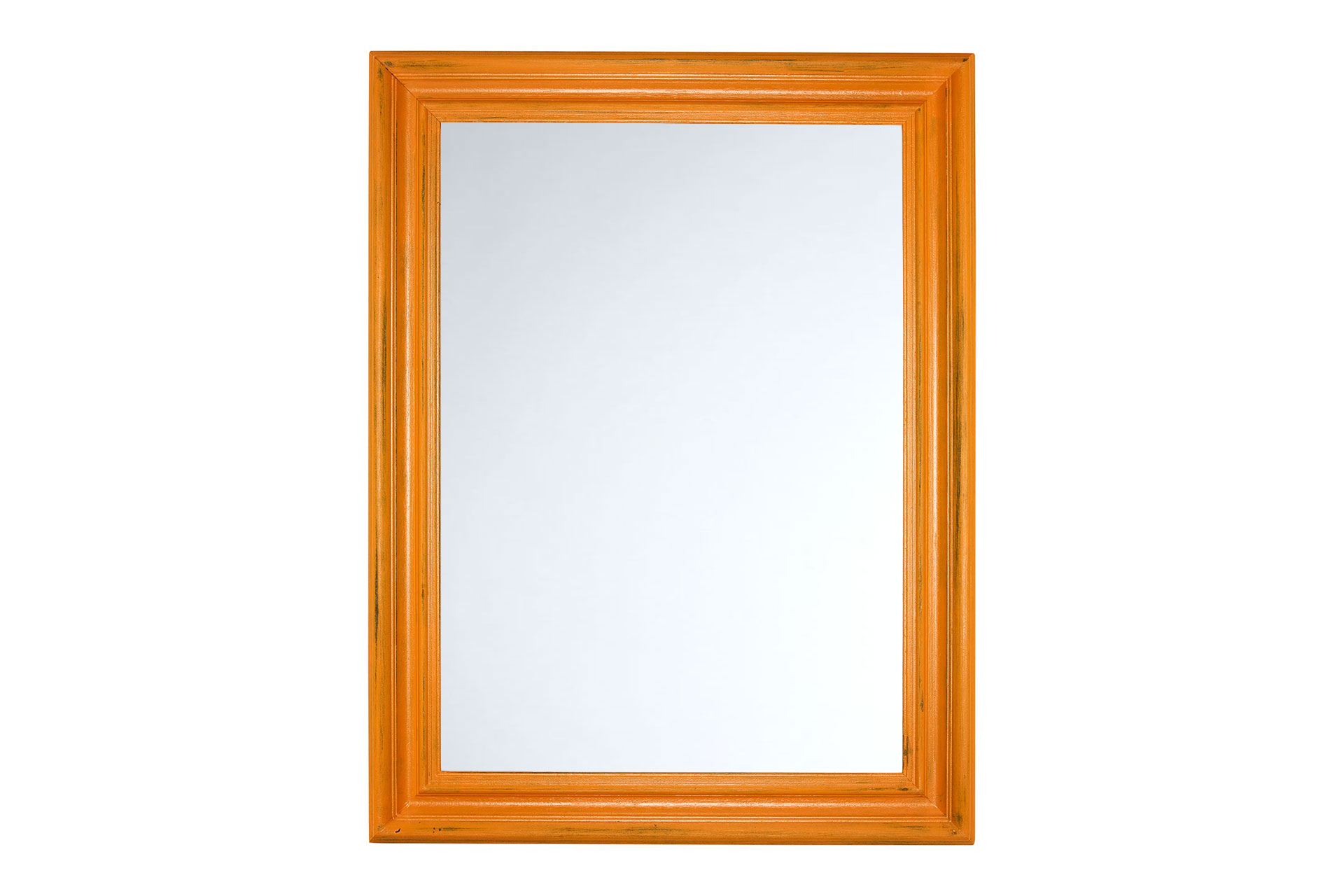 Modell Saint-Paul-de-Vence Braun/Orange, Holz, modern, Frontansicht Rahmen mit Spiegel