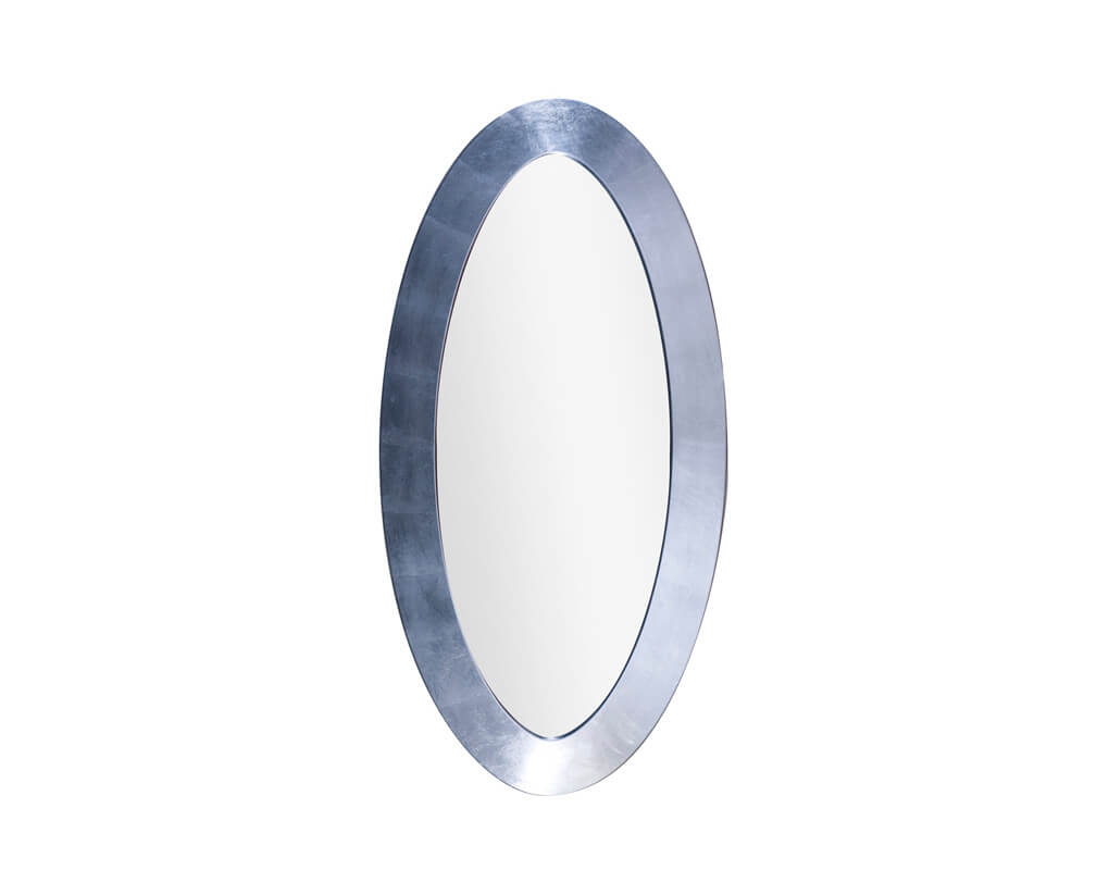 Ovaler silberner Spiegel "Madrid", Hochformat