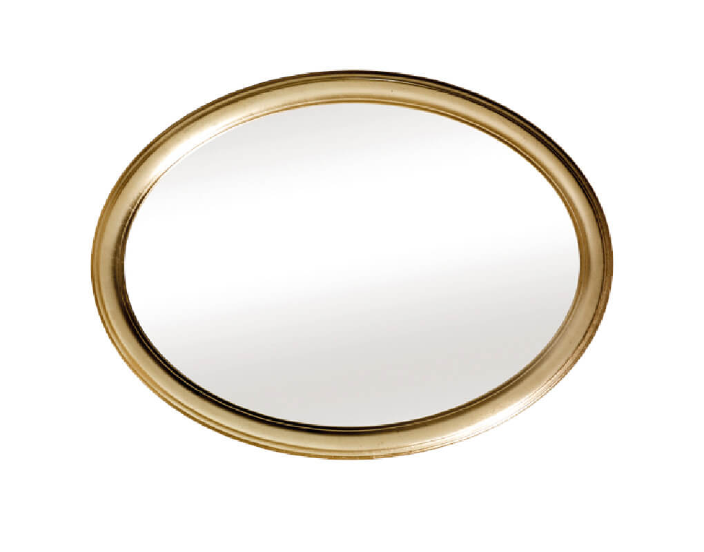 Ovaler goldener Spiegel "Linz" quer