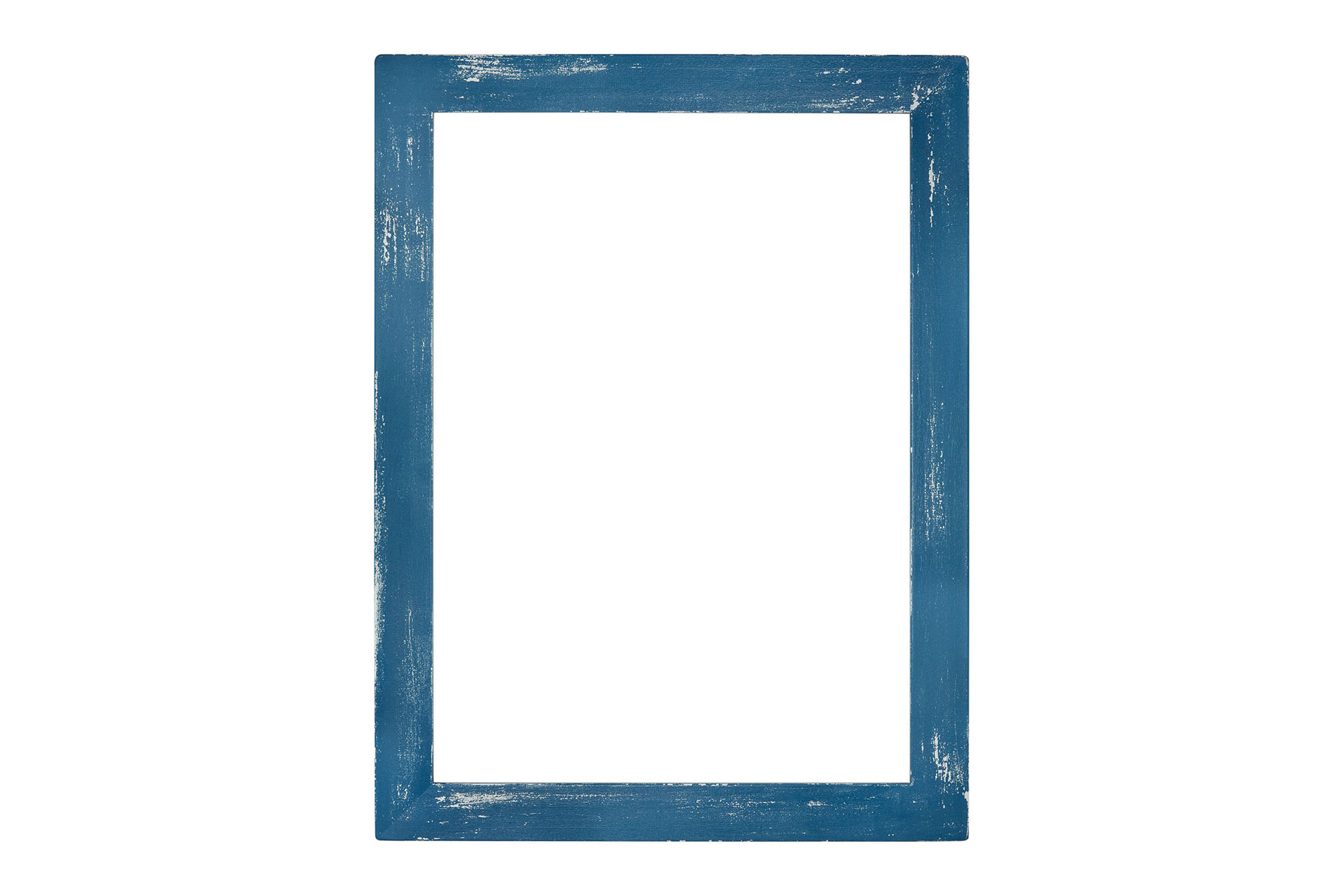ASR-Rahmendesign Wandspiegel Modell Malta, Azurblau/Lichtgrau, Facettenspiegel, rechteckig, Innenbereich, Shabby-Chic, Ansicht Rahmen