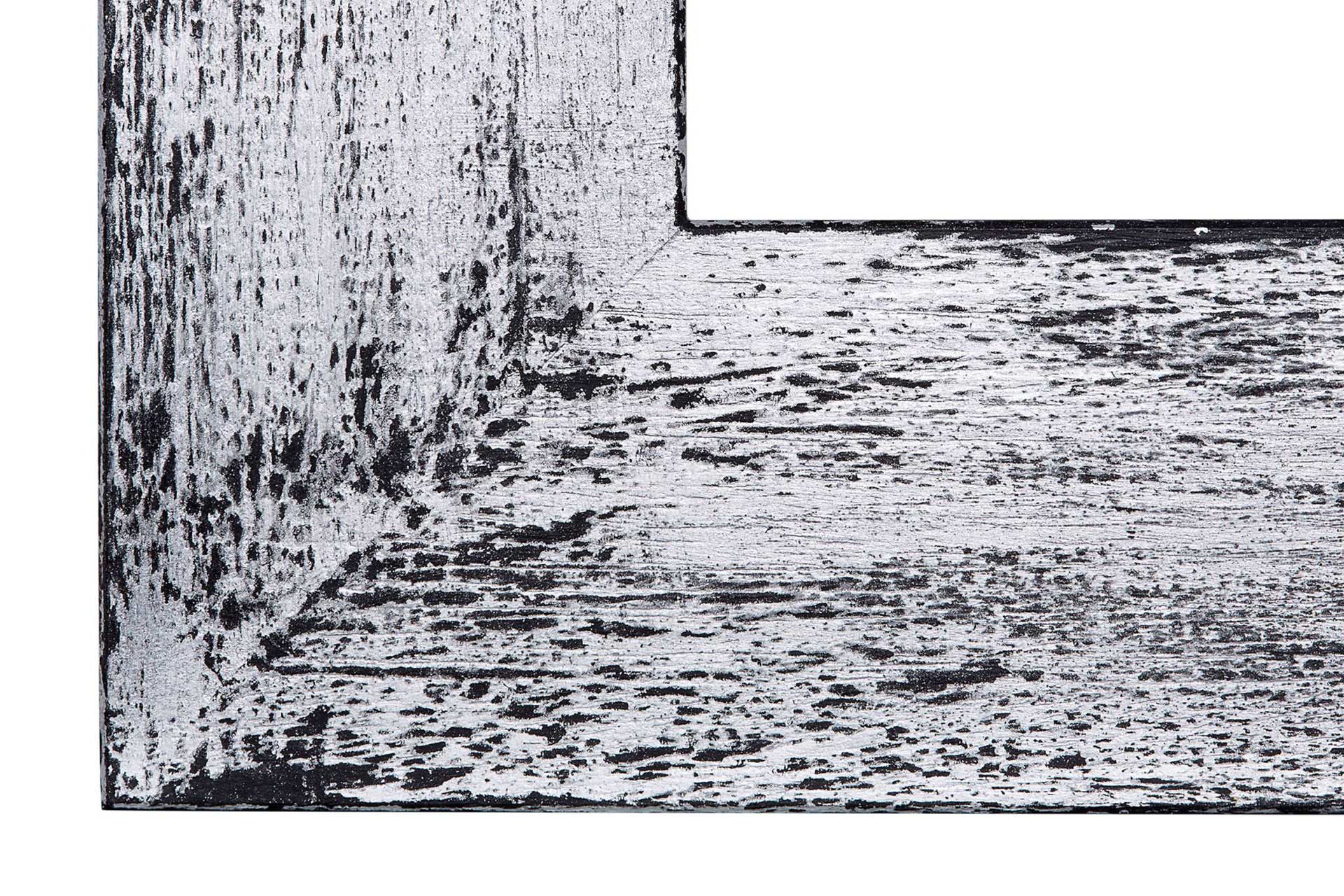 ASR-Rahmendesign Wandspiegel San Francisco, rechteckig, Finishing: Blattmetall Vollflächig, Design/Farbe Jack Black/Blattmetall Silber, Herstellung: by ASR-Rahmendesign, Material: Holz, Produkt Typ: Industrial-Style, Innenbereich, Facettenspiegel