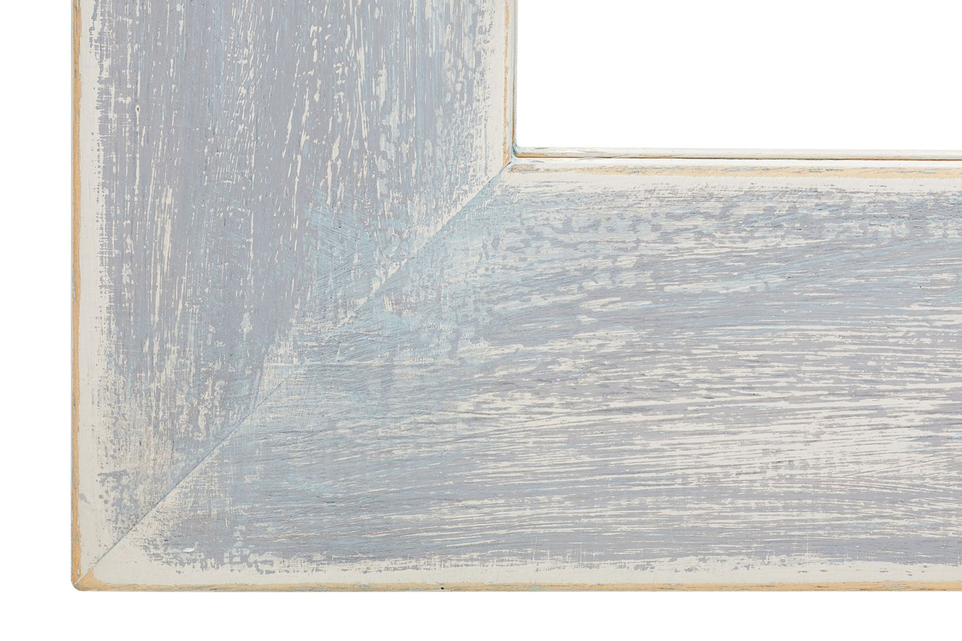  Fotorahmen Modell Basel im Shabby-Chic Stil, Finishing: Wachstechnik, Design/Farbe: Warm & Dusty blue, Made in Germany, Material: Holz, Style: modern, Ansicht Rahmenecke