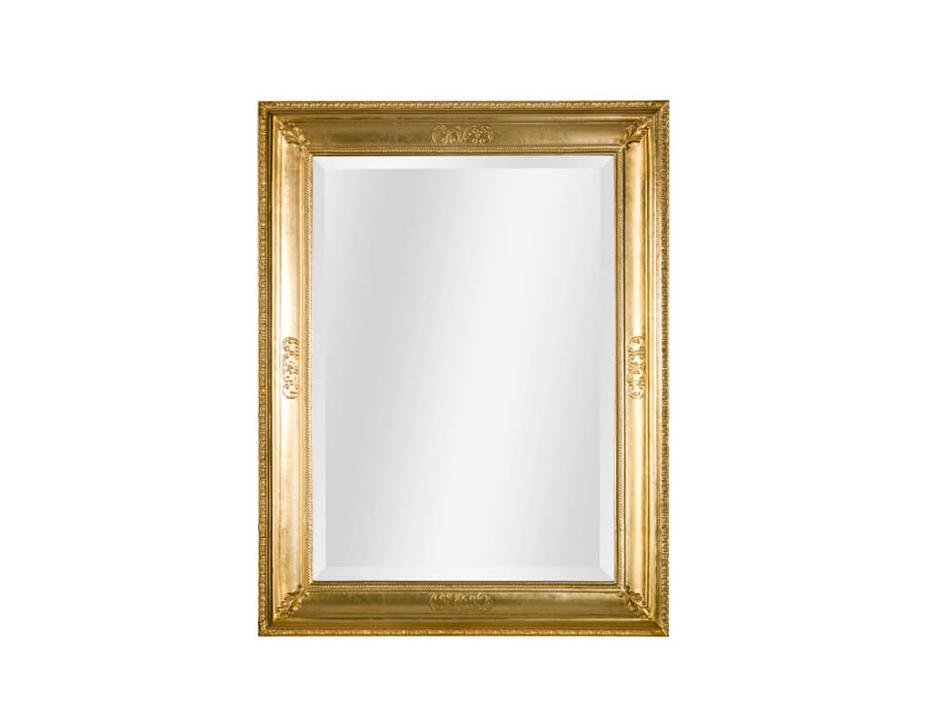 Goldener eckiger Spiegel "Paris" hoch