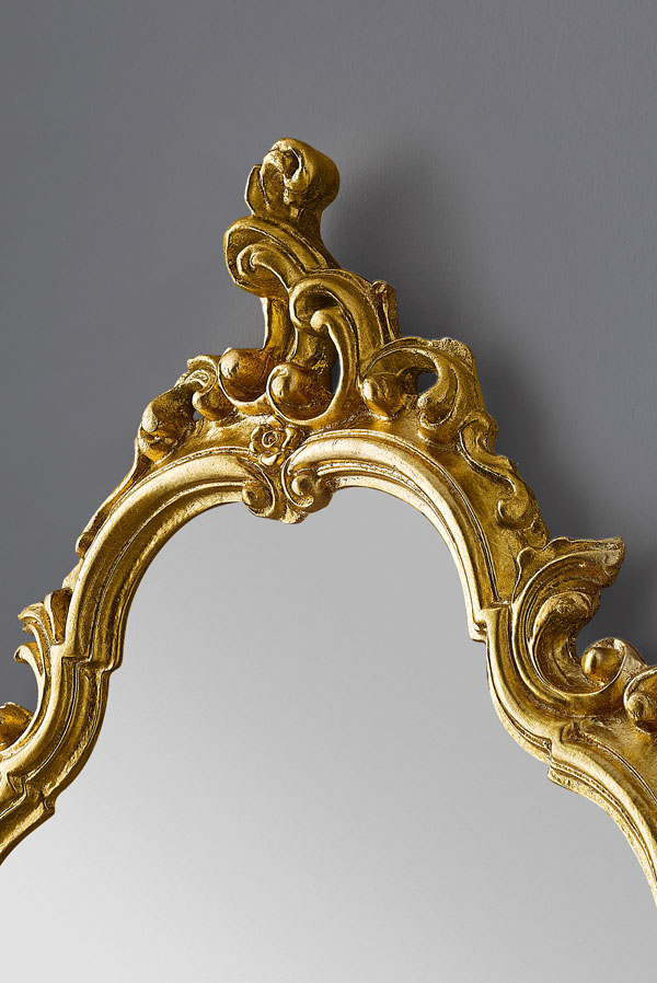 Barockspiegel Modell Katharina, Form konturiert, Finishing Blattgold, Style klassisch, Teilansicht