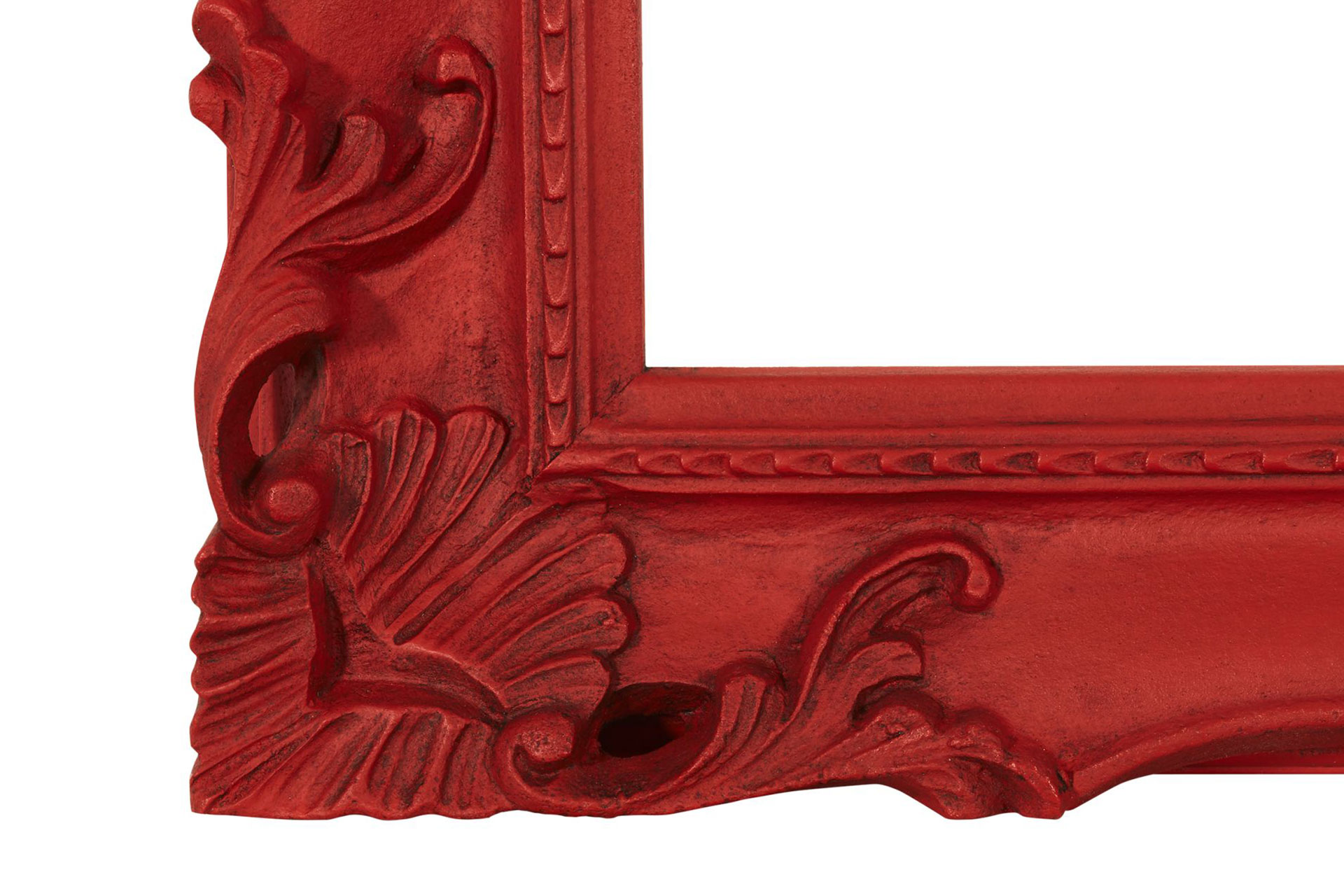 Wandspiegel Modell Brietta, Farbe warm red, rechteckig, Teilansicht